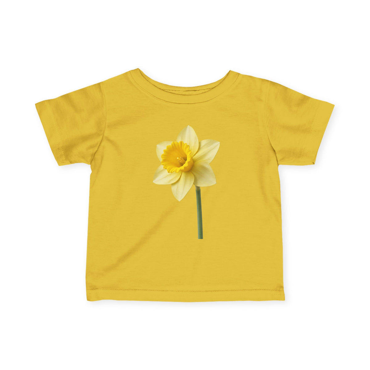 Infant Tee — Yellow Daffodil Floral Baby Shirt