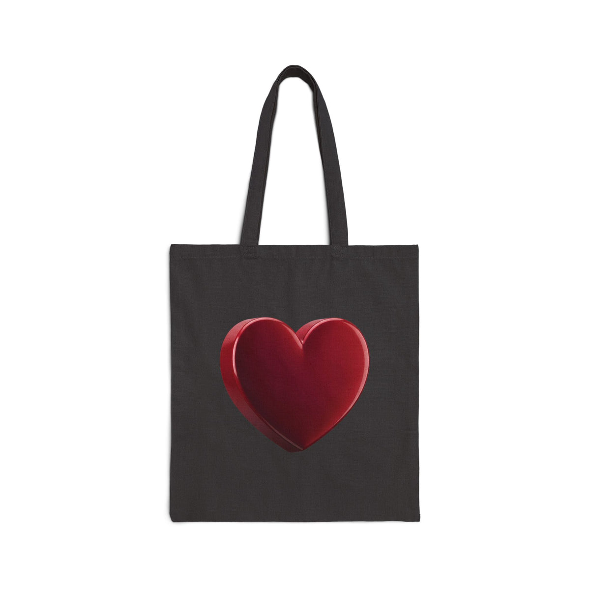 Red heart Cotton Canvas Tote Bag