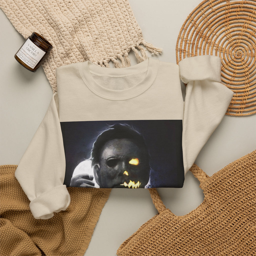 Halloween Michael Myers Mask Crewneck Sweatshirt