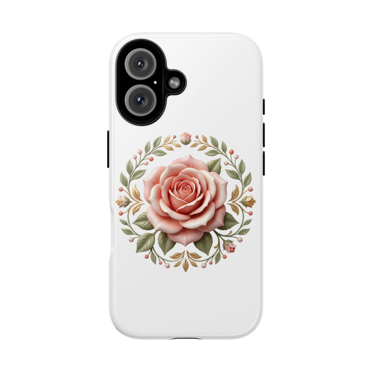 Floral Rose Wreath Tough Phone Case