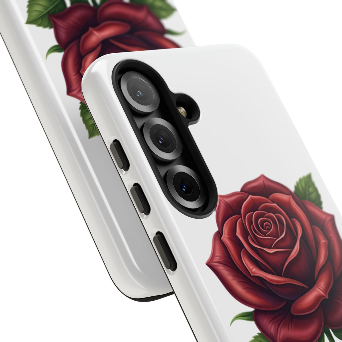 Rose Phone Case — Vintage Red Rose Floral Protective Cover