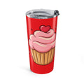 Pink Cupcake Tumbler 20oz- Red