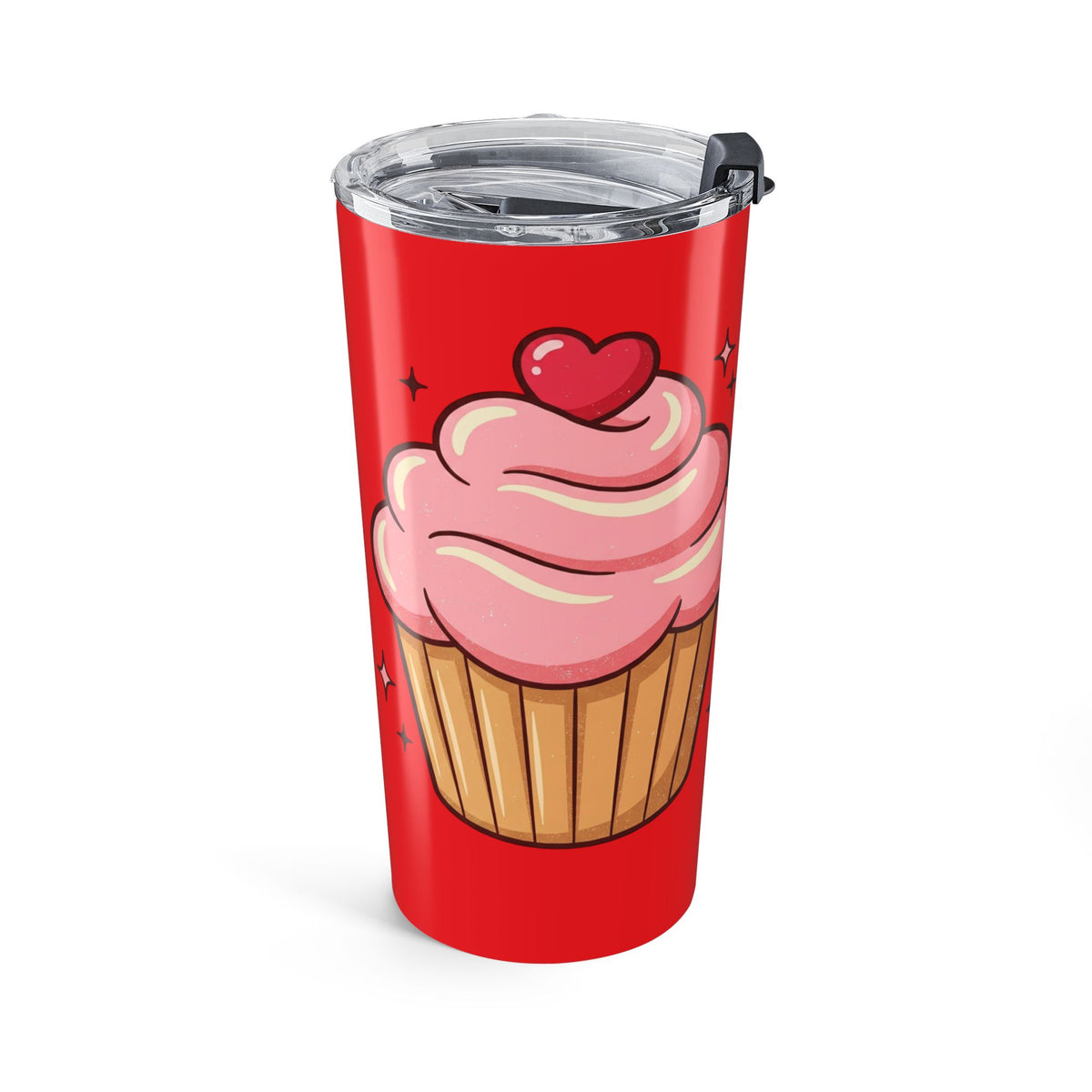 Pink Cupcake Tumbler 20oz- Red