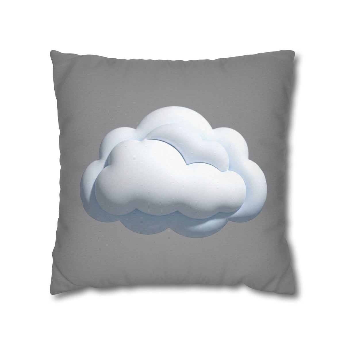 Cloud Graphic Pillowcase — Soft Grey Decorative Throw Pillow Cover