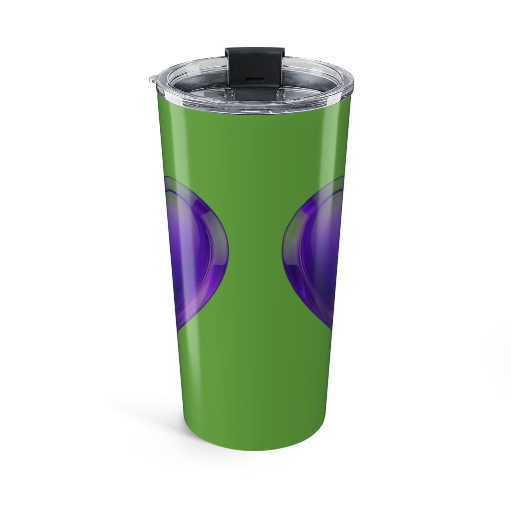 Purple Heart 20oz Stainless Tumbler — Green & Purple Travel Cup