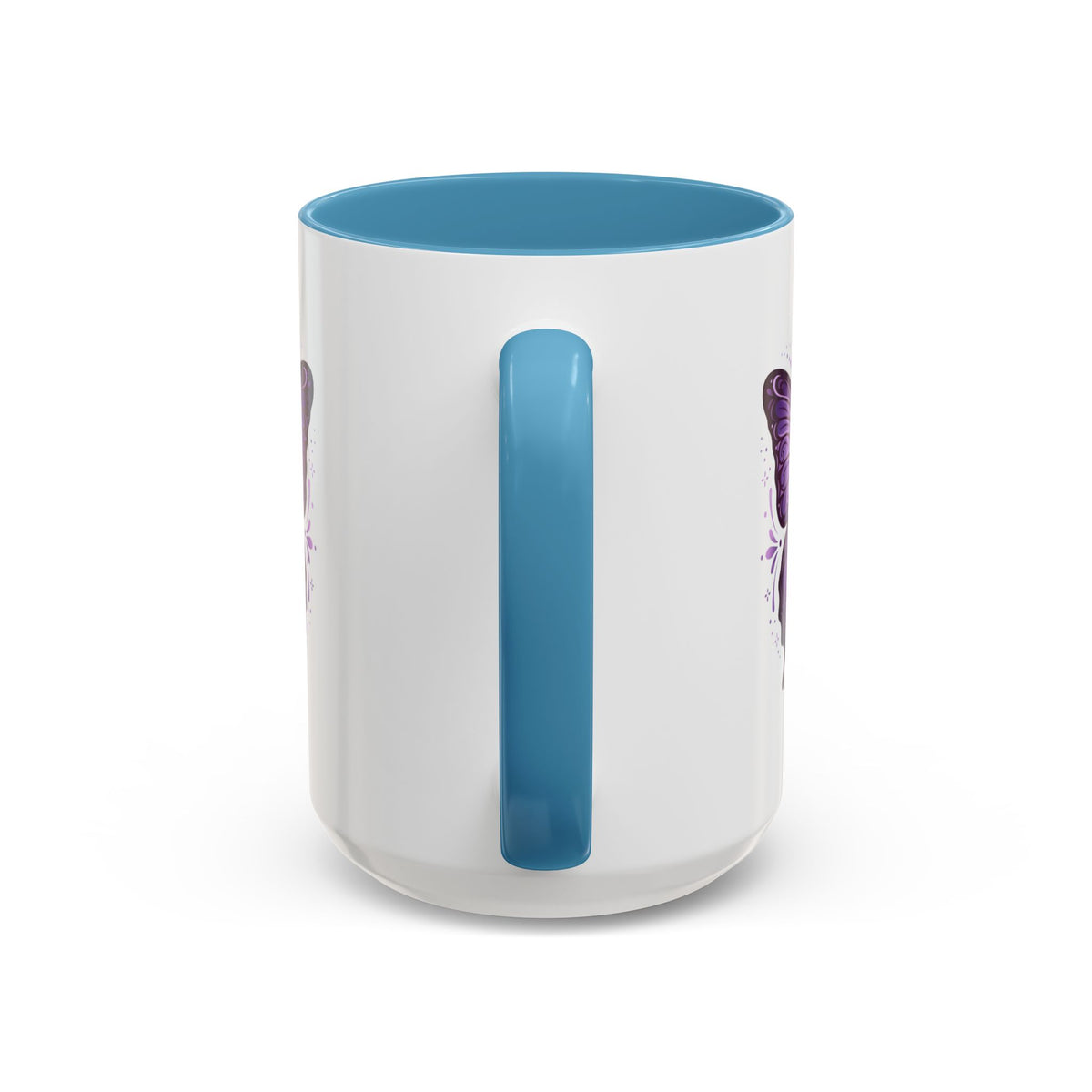 Purple Butterfly Accent Coffee Mug — 11oz & 15oz Decorative Tea Cup