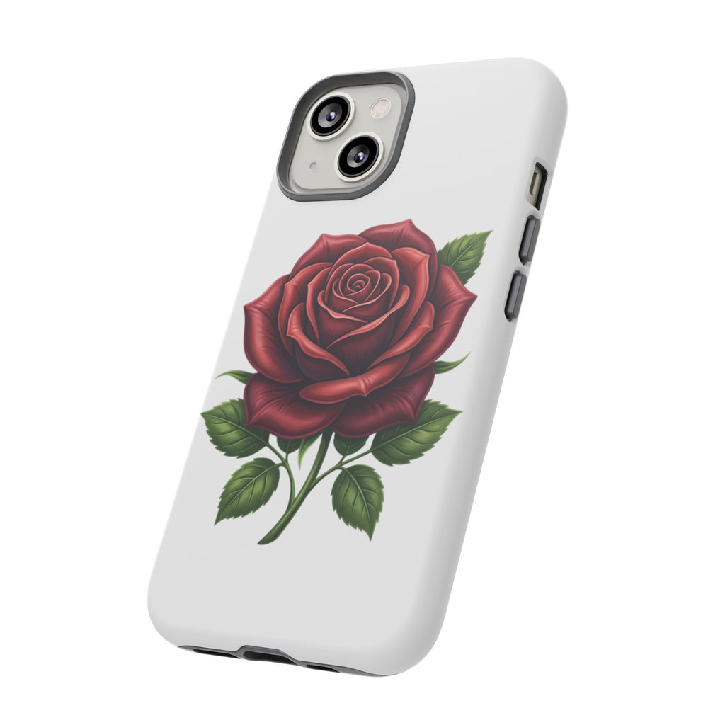 Rose Phone Case — Vintage Red Rose Floral Protective Cover