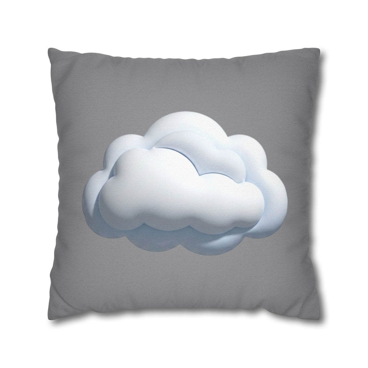 Cloud Graphic Pillowcase — Soft Grey Decorative Throw Pillow Cover