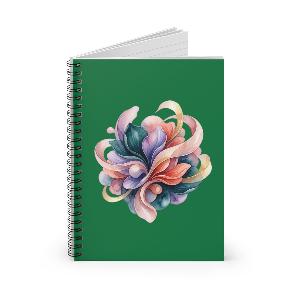 Floral Swirl Spiral Notebook — Ruled Journal for Notes & Sketches