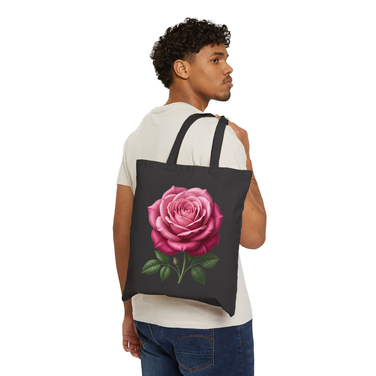 Rose Vintage Canvas Tote Bag