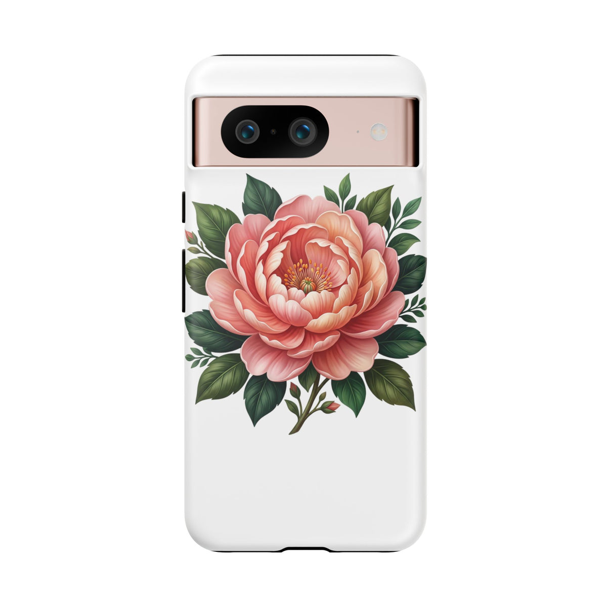 Floral Peony Tough Phone Case — Protective Botanical iPhone Cover