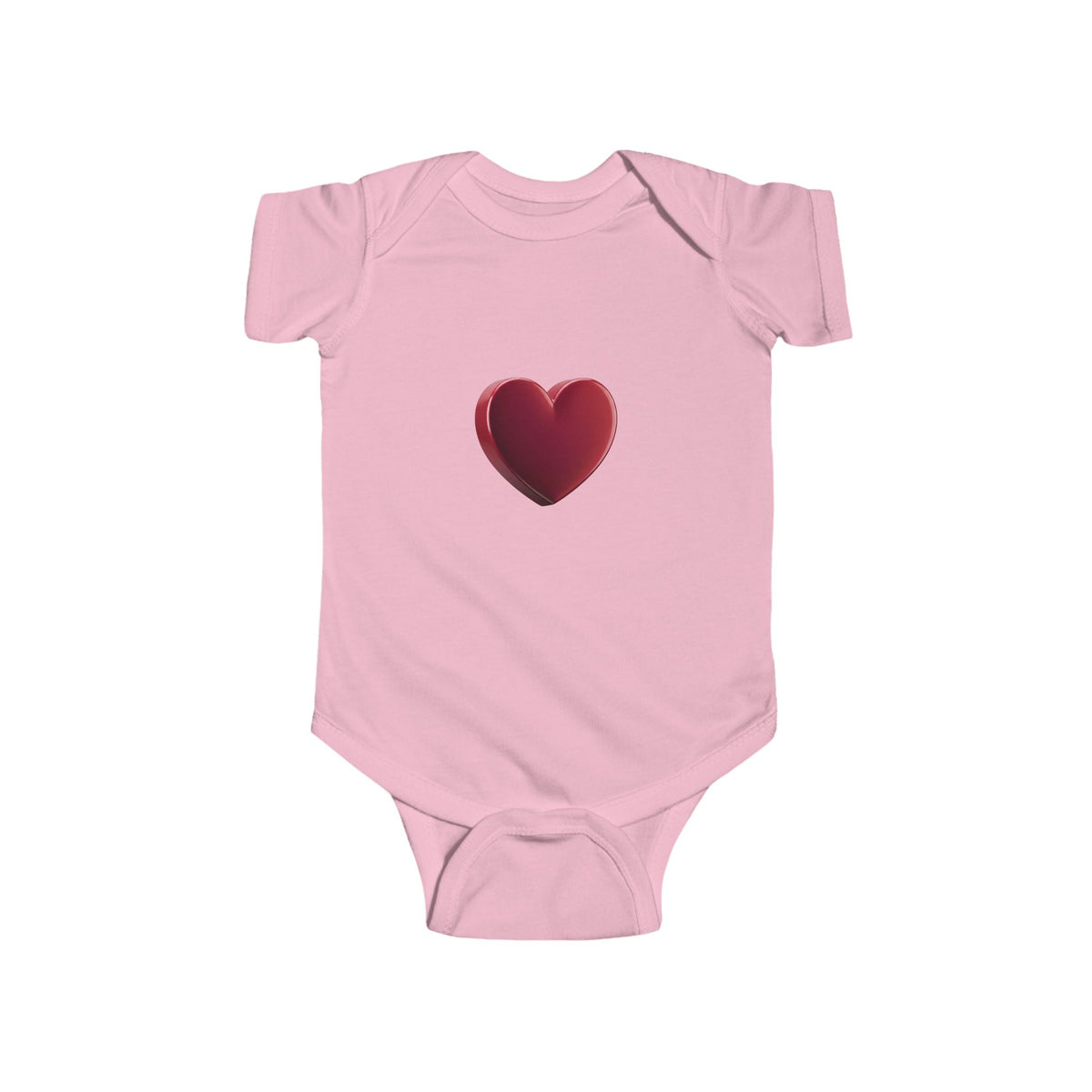 Infant Bodysuit with Red Heart Graphic — Cute Baby Valentine Onesie
