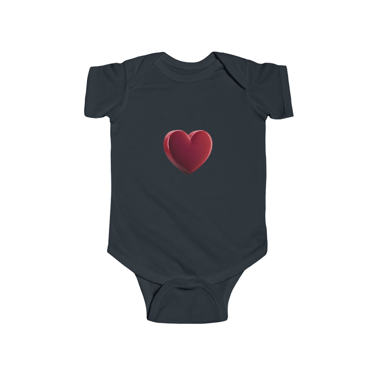 Infant Bodysuit with Red Heart Graphic — Cute Baby Valentine Onesie