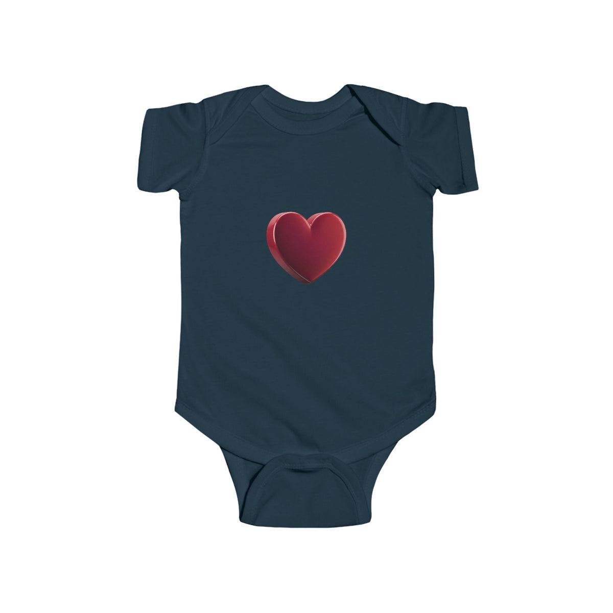 Infant Bodysuit with Red Heart Graphic — Cute Baby Valentine Onesie