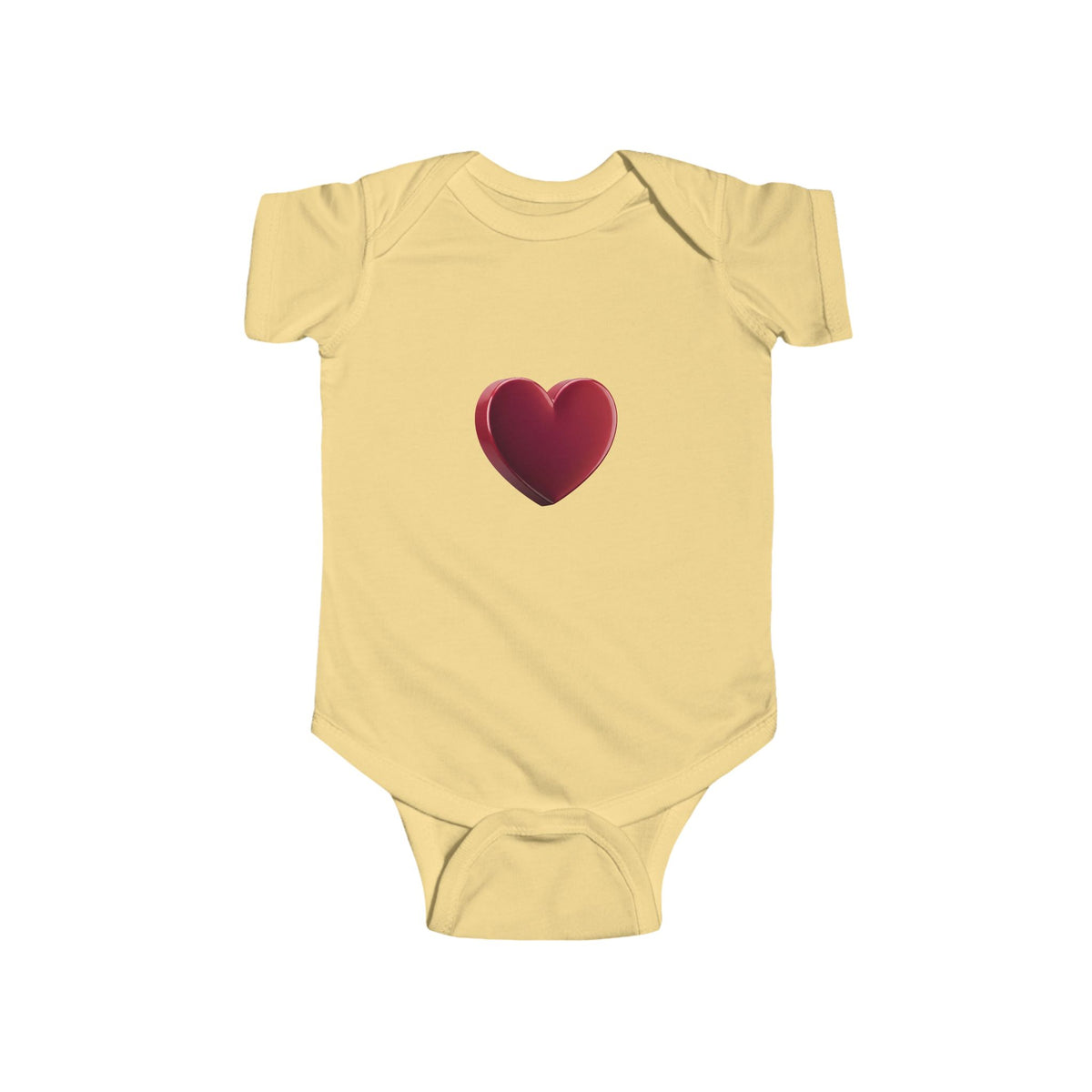Infant Bodysuit with Red Heart Graphic — Cute Baby Valentine Onesie