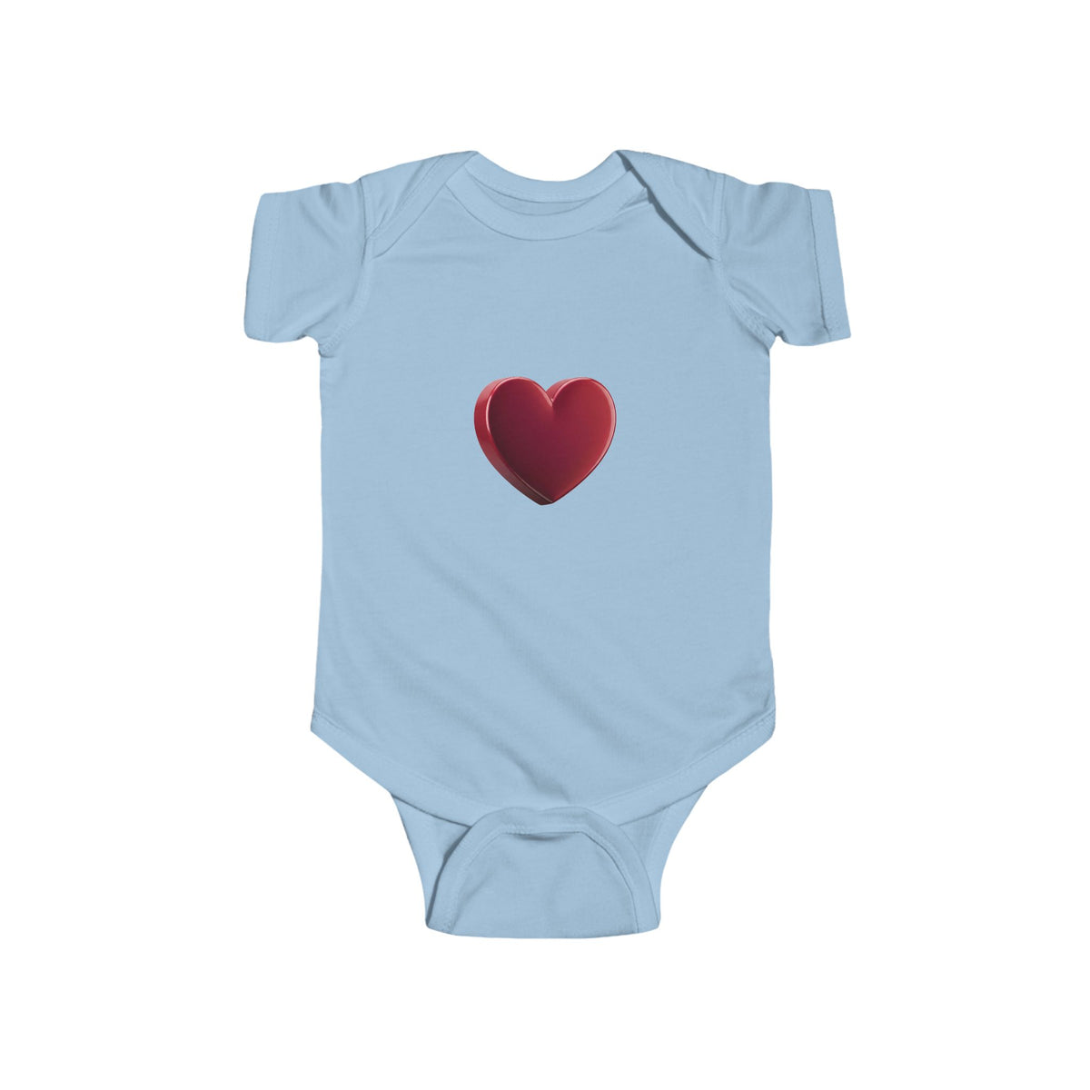 Infant Bodysuit with Red Heart Graphic — Cute Baby Valentine Onesie