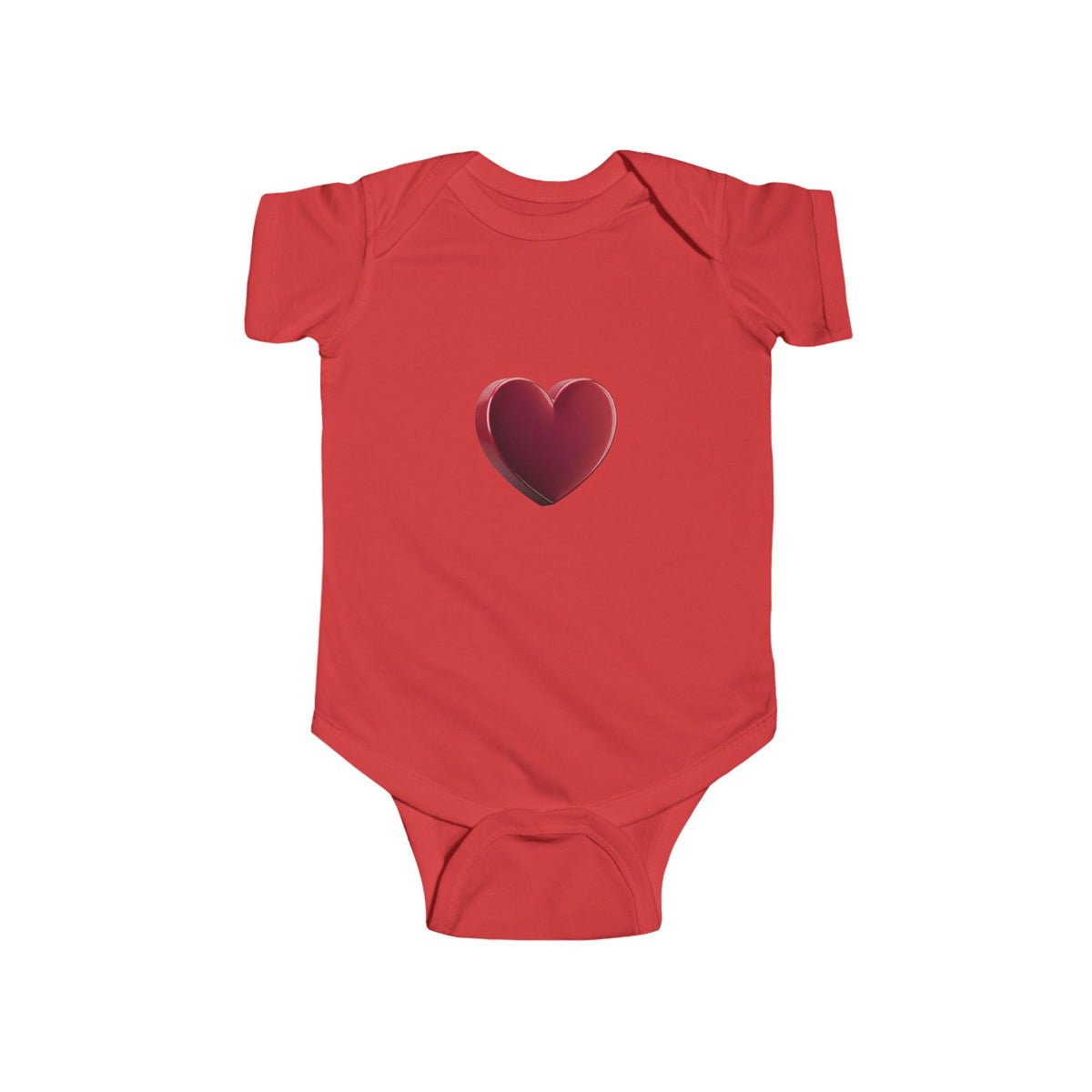 Infant Bodysuit with Red Heart Graphic — Cute Baby Valentine Onesie