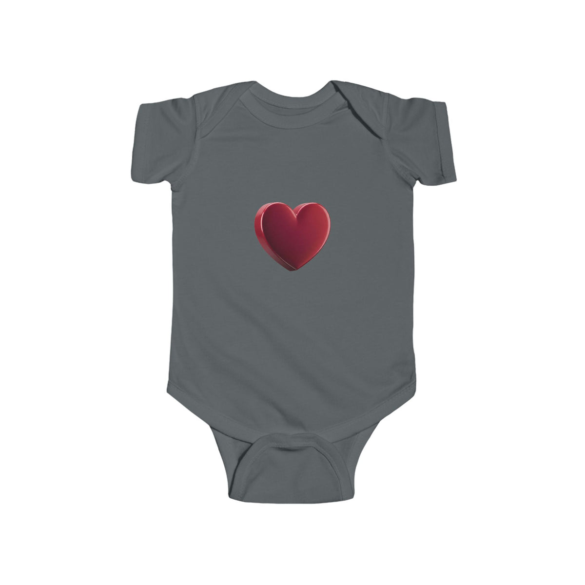 Infant Bodysuit with Red Heart Graphic — Cute Baby Valentine Onesie