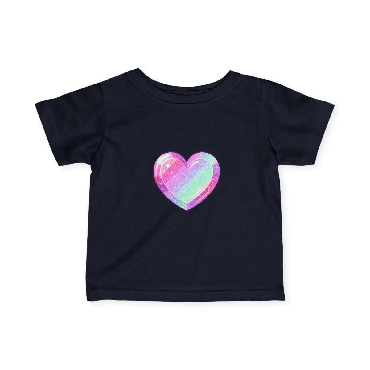 Infant Tee — Pastel Rainbow Heart Baby Shirt