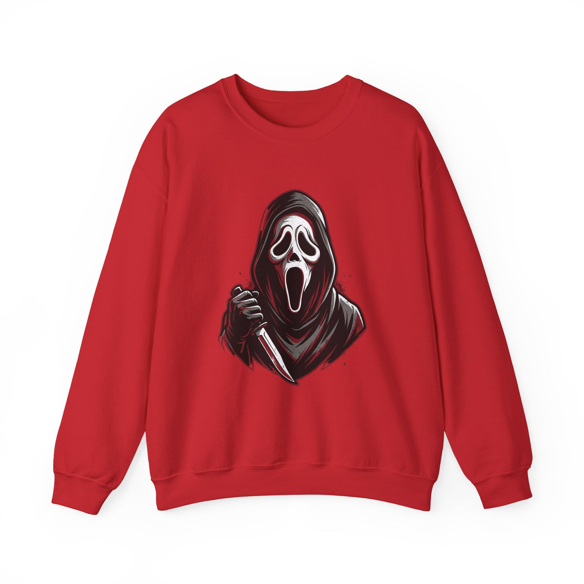 Scream Mask Crewneck Sweatshirt – Horror Ghostface Graphic
