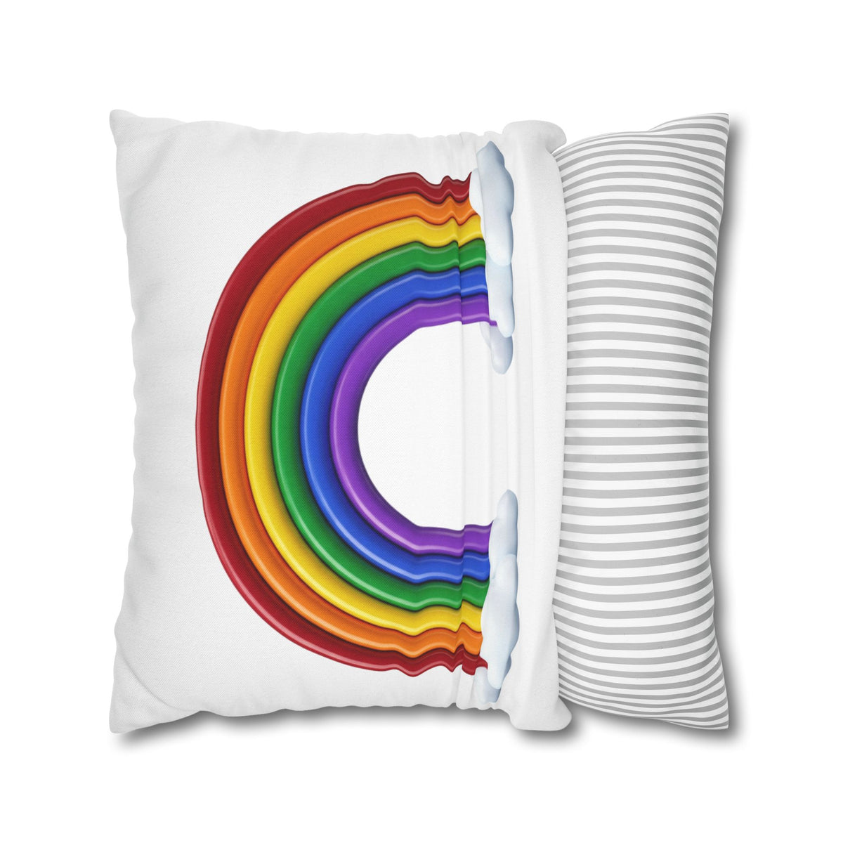 Rainbow Spun Polyester Square Pillowcase