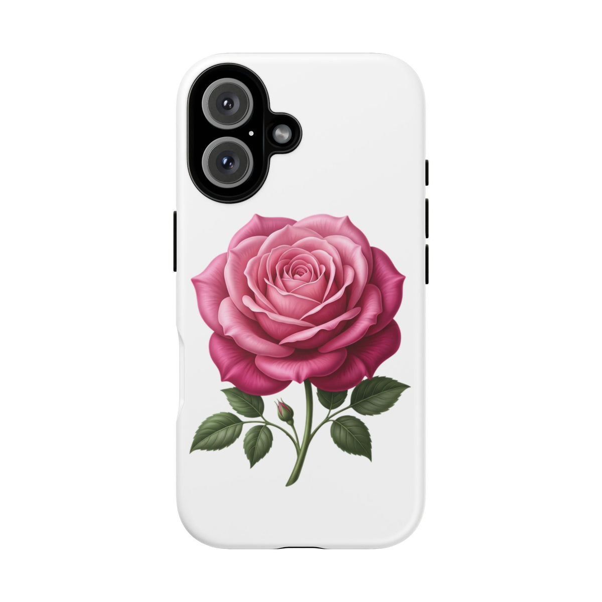 Pink Rose Tough Phone Case — Floral Protective iPhone Cover