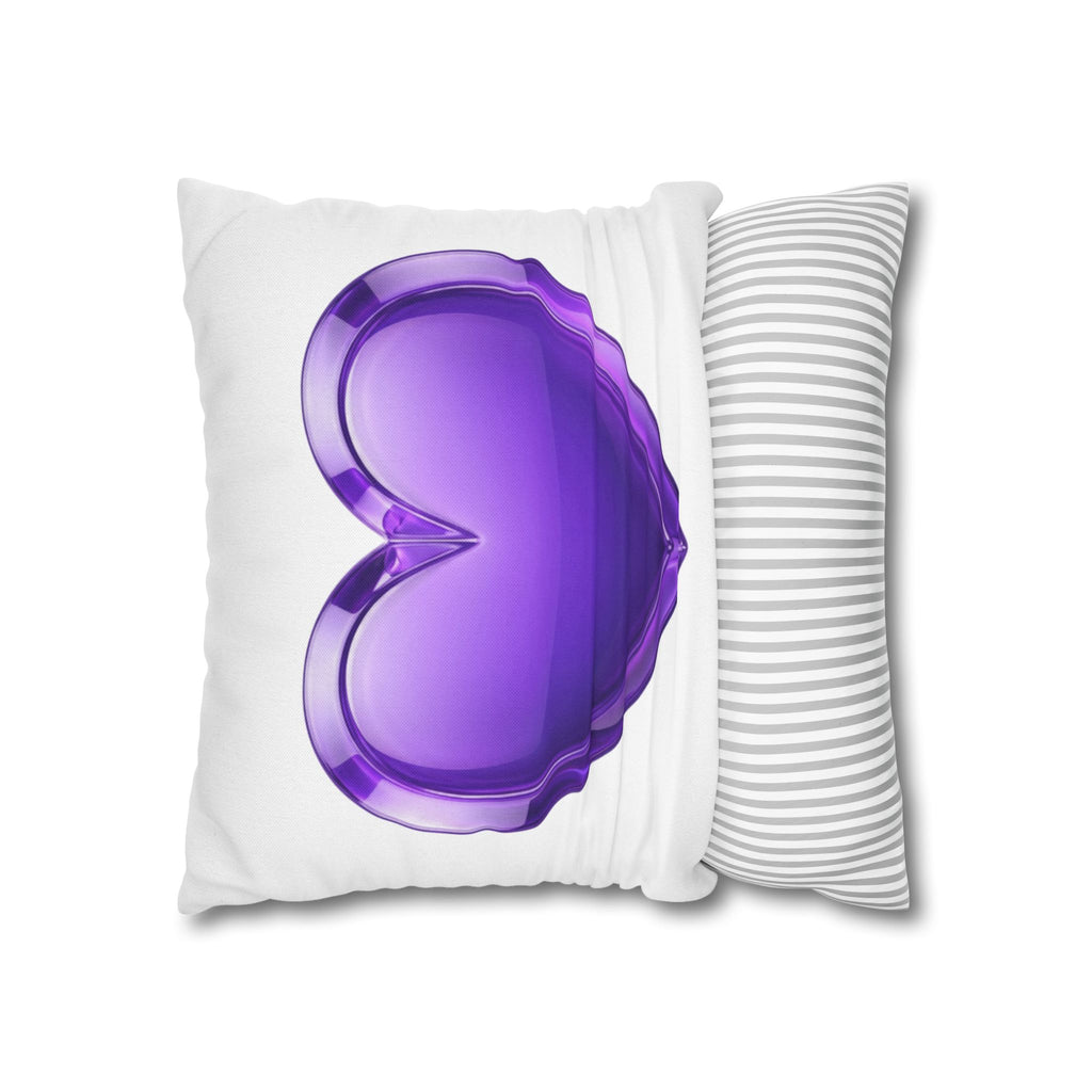 Purple Heart Spun Polyester Square Pillowcase