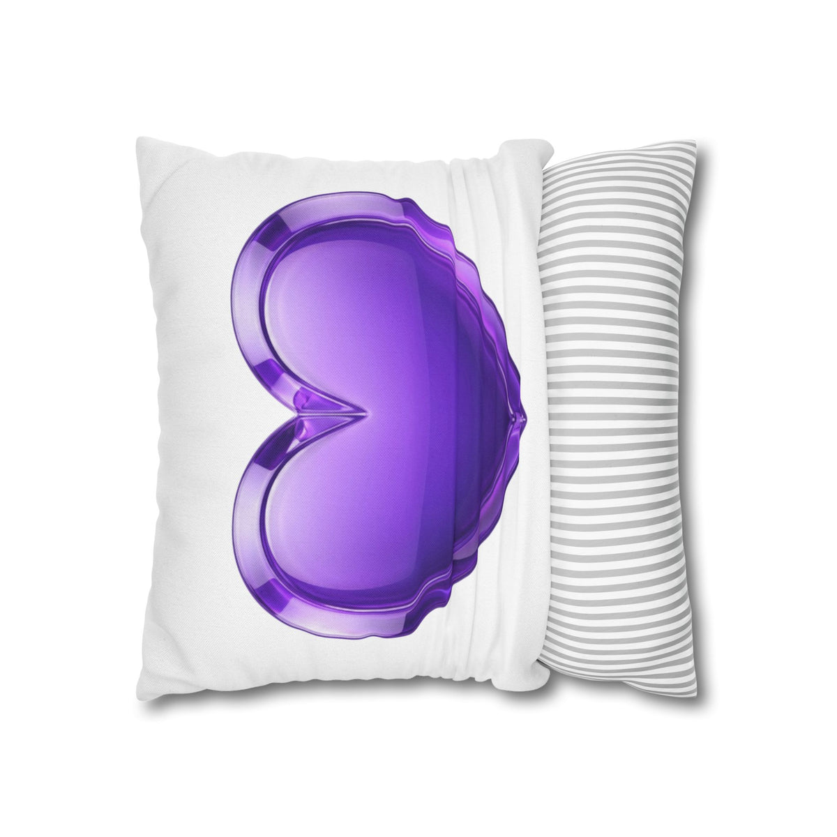 Purple Heart Spun Polyester Square Pillowcase
