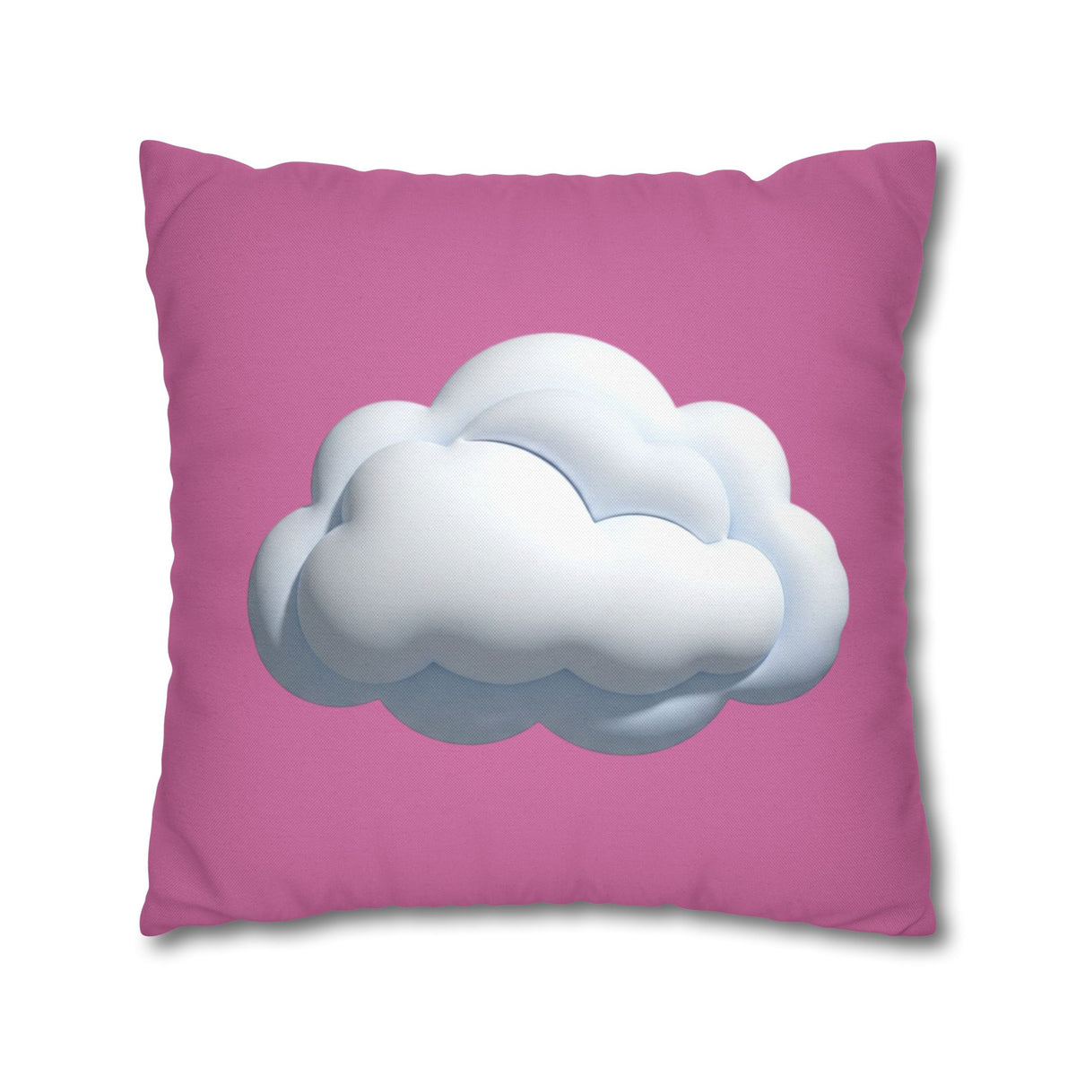 Cloud Graphic Pillowcase — Cute Pink Decorative Throw Pillow Cover