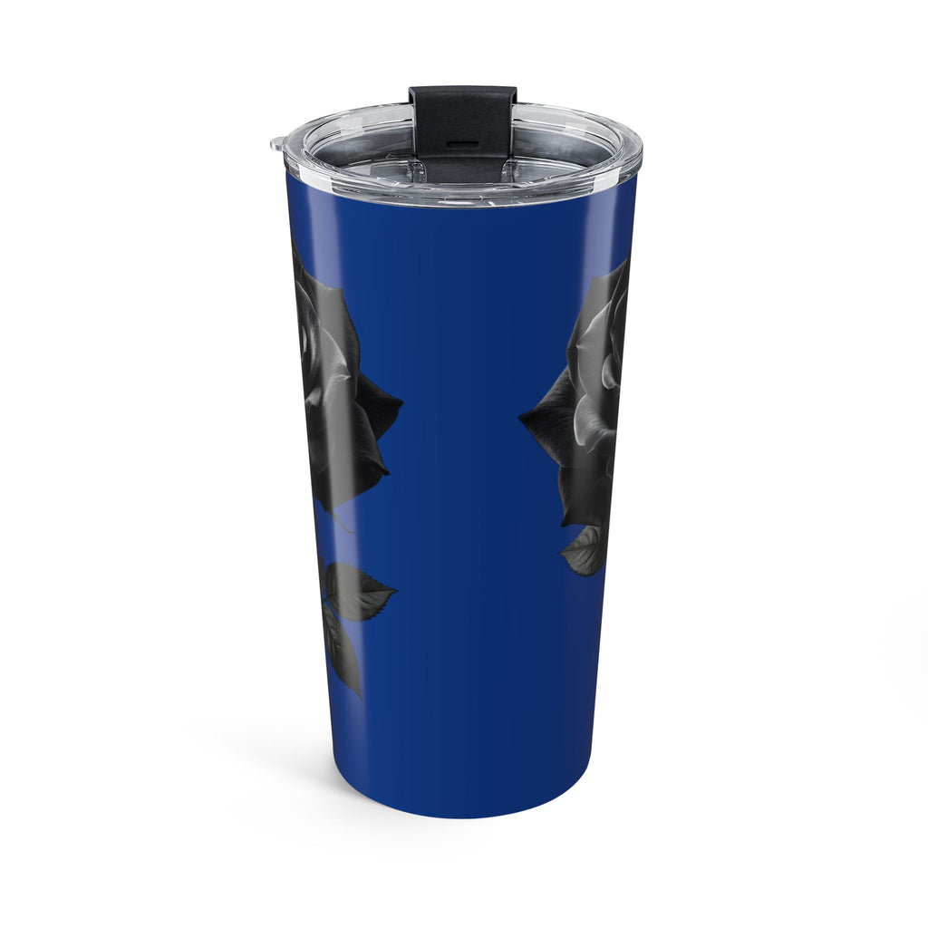 20oz Black Rose Tumbler — Stainless Insulated Travel Cup- Dark Blue