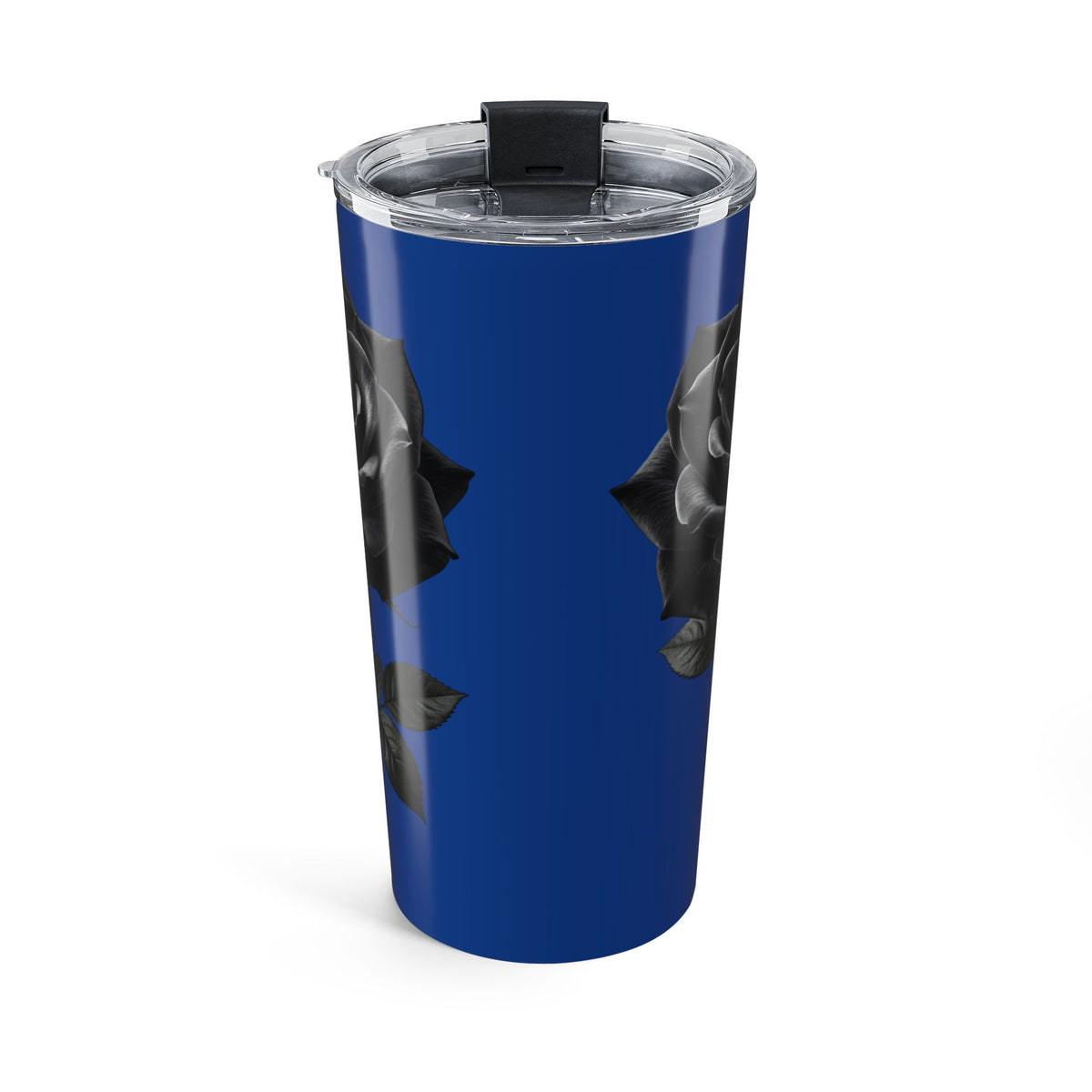 20oz Black Rose Tumbler — Stainless Insulated Travel Cup- Dark Blue