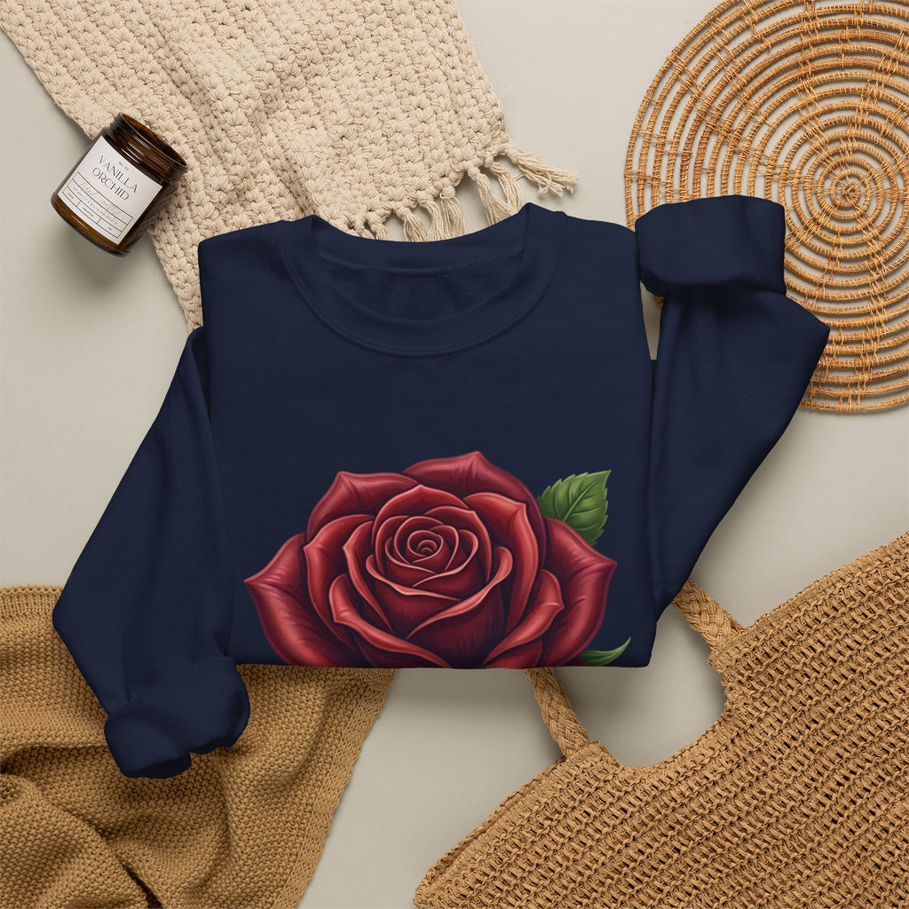 Rose Graphic Crewneck Sweatshirt