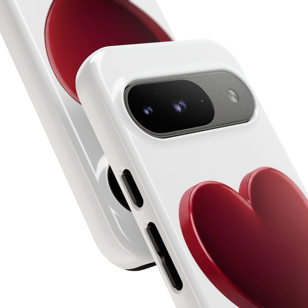 Heart Tough Phone Case - Red 3D Heart Protective Phone Case