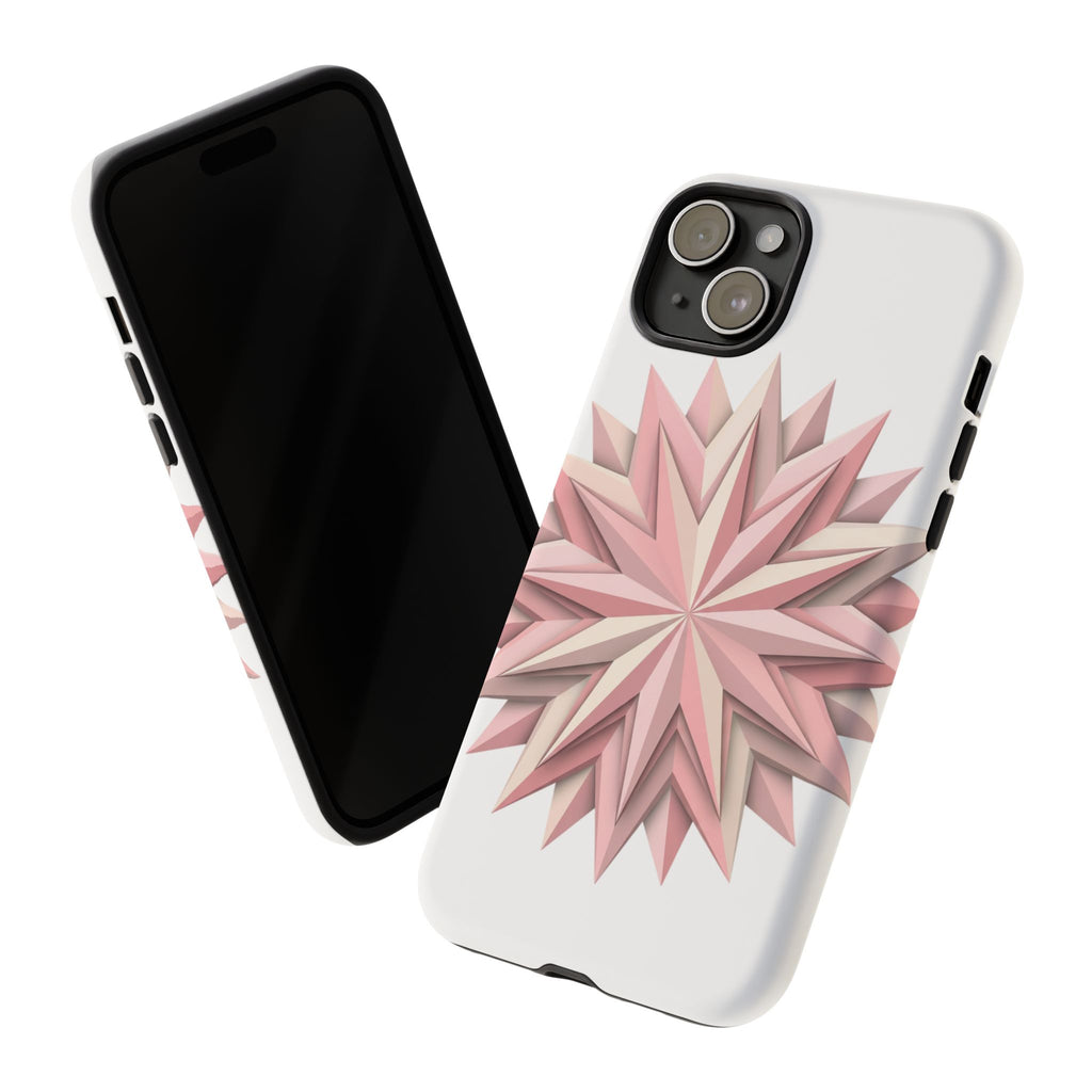 Pink Geometric Star Phone Case — Tough Protective iPhone Cover