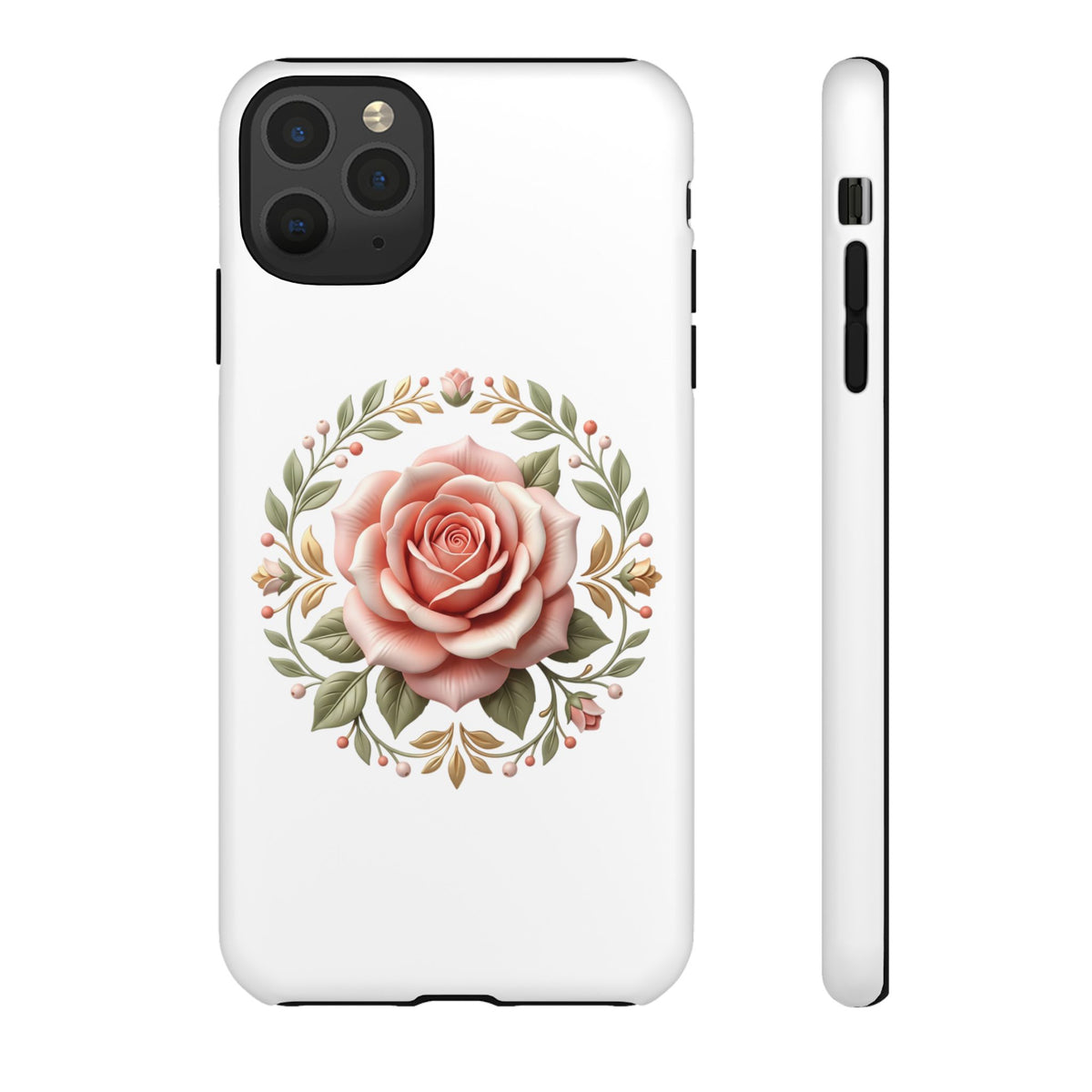 Floral Rose Wreath Tough Phone Case