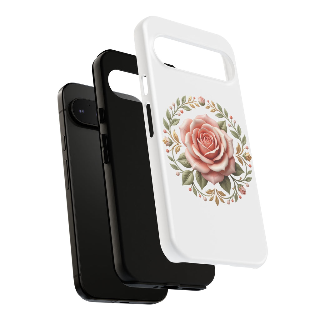 Floral Rose Wreath Tough Phone Case