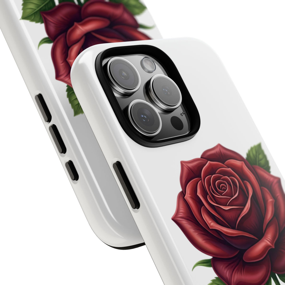 Rose Phone Case — Vintage Red Rose Floral Protective Cover