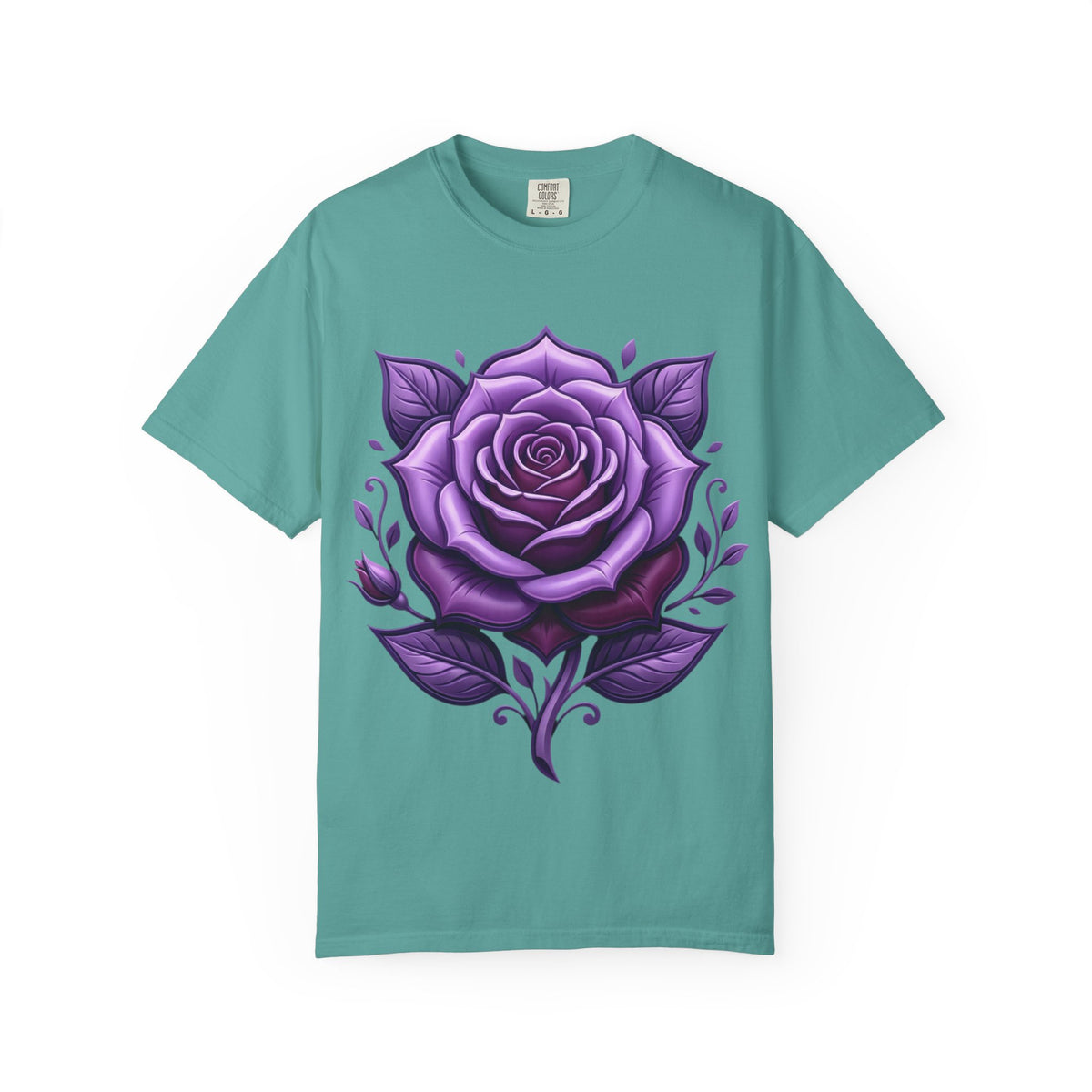 Purple Rose Graphic T-Shirt