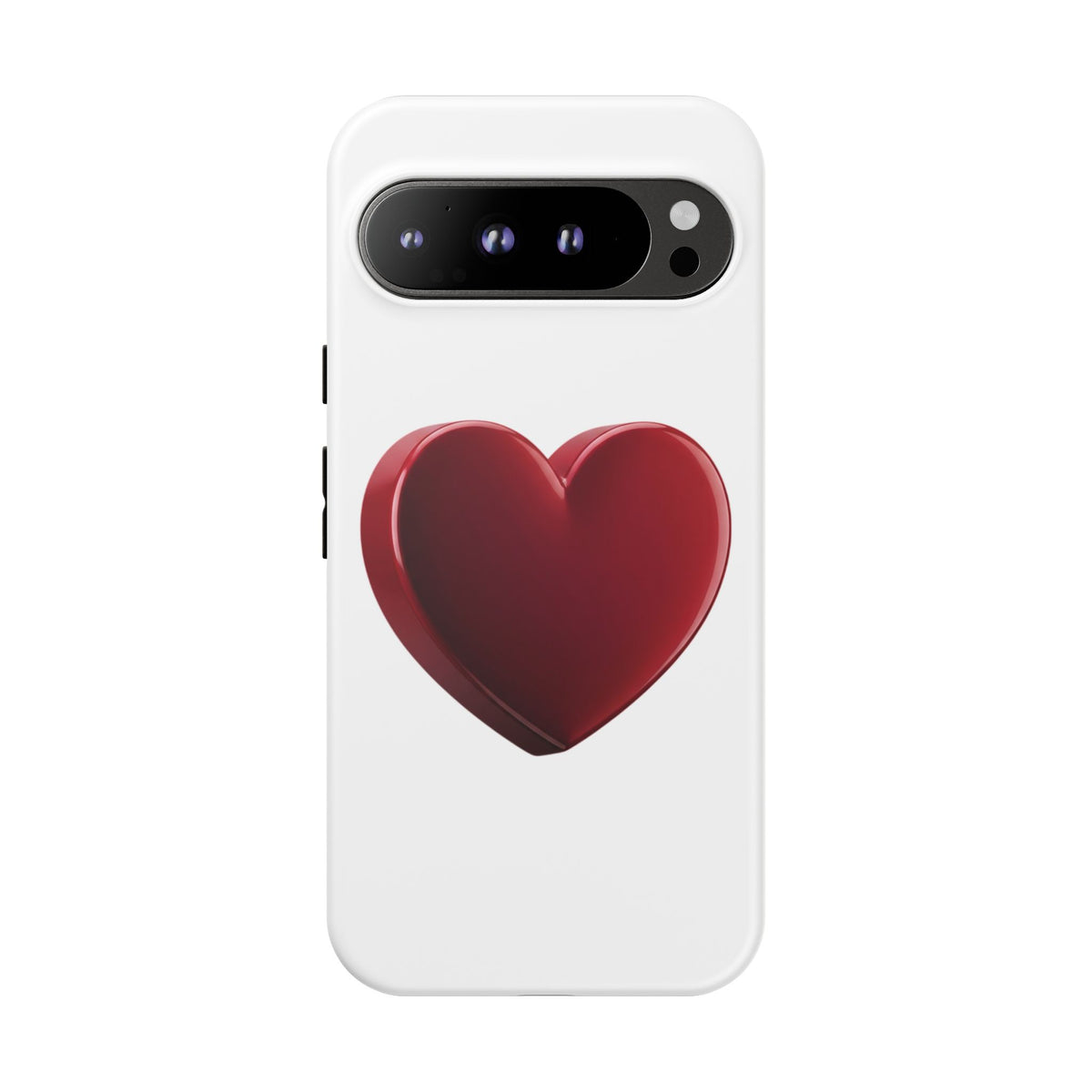 Heart Tough Phone Case - Red 3D Heart Protective Phone Case