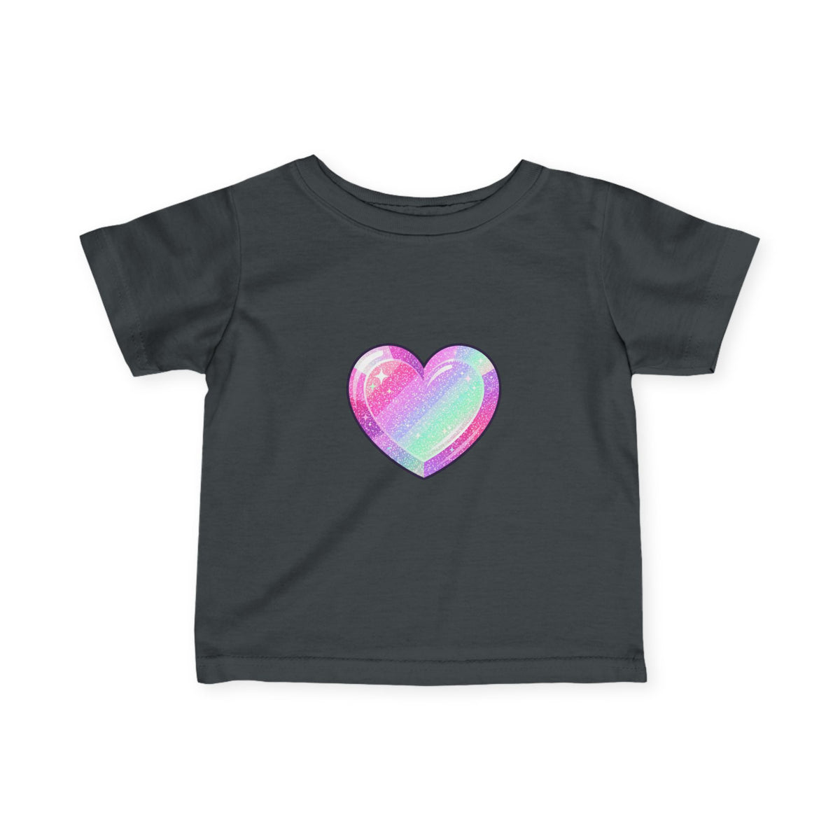 Infant Tee — Pastel Rainbow Heart Baby Shirt