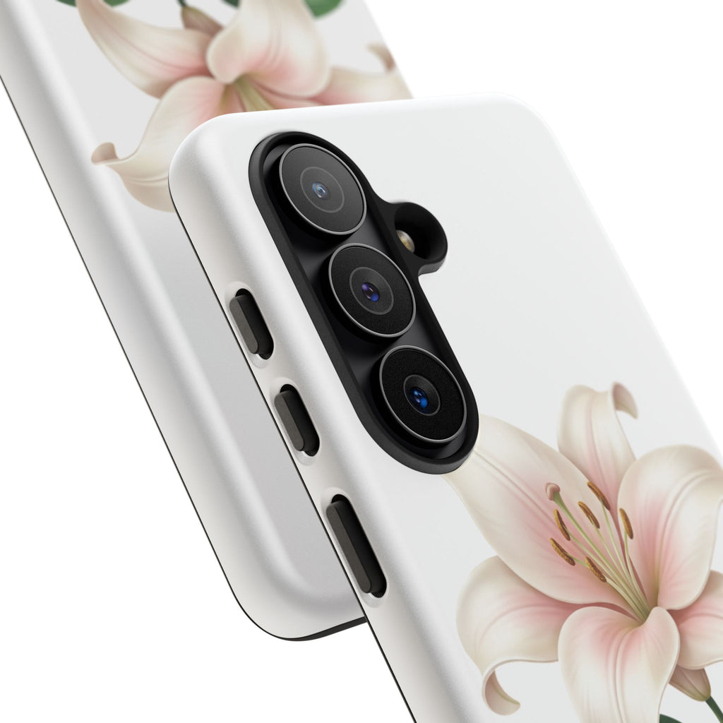 Floral Lily Phone Case — Pink Lily Tough Protective Cover