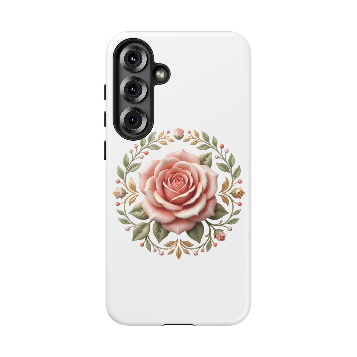 Floral Rose Wreath Tough Phone Case