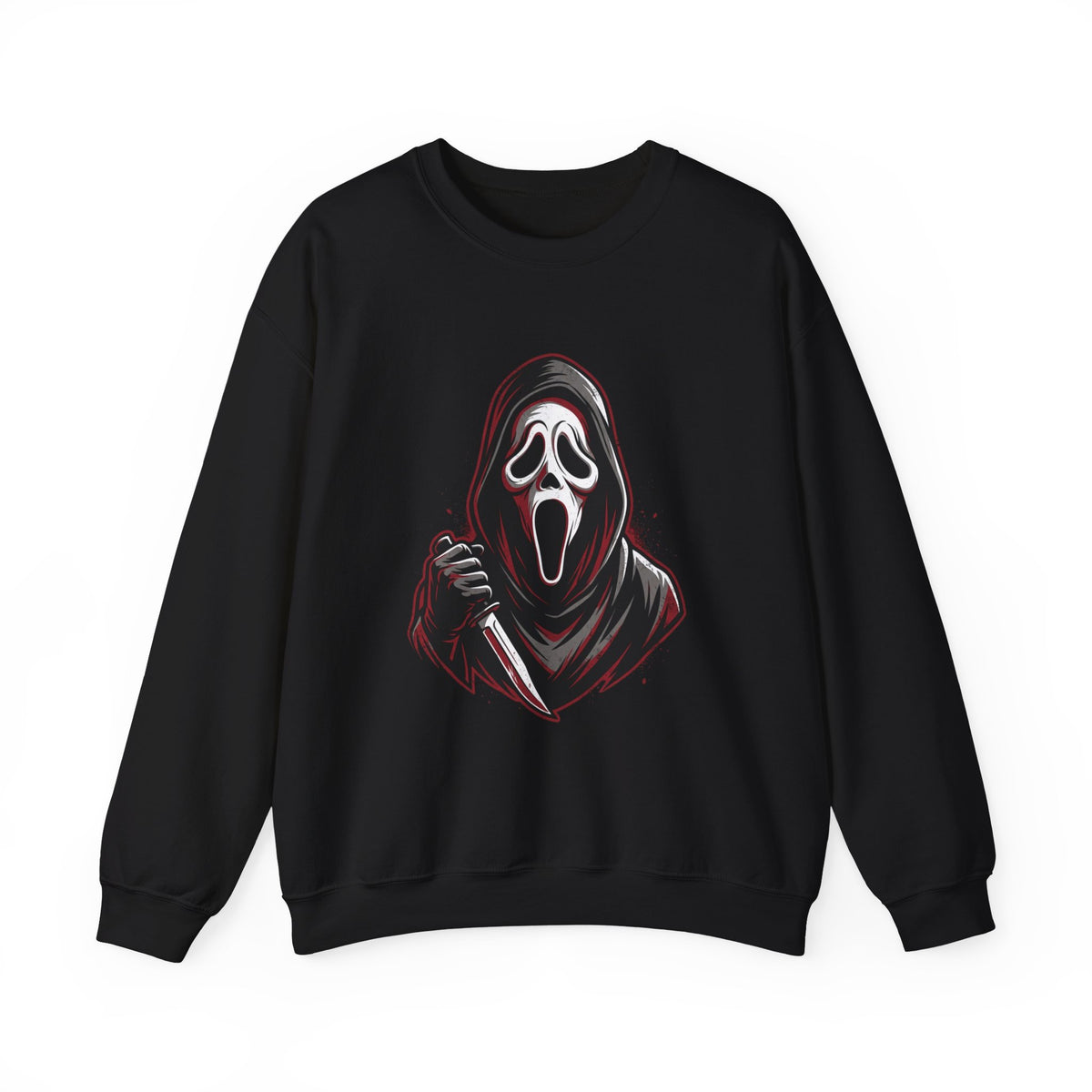 Scream Mask Crewneck Sweatshirt – Horror Ghostface Graphic