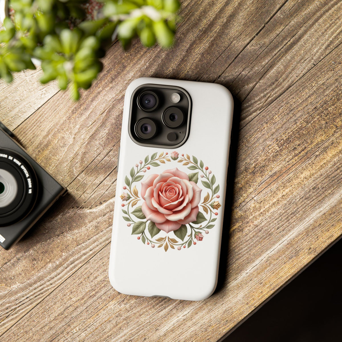 Floral Rose Wreath Tough Phone Case