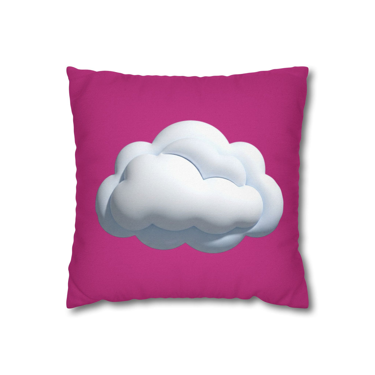 Cloud Graphic Pillowcase - Magenta Decorative Square Throw Pillow Cover