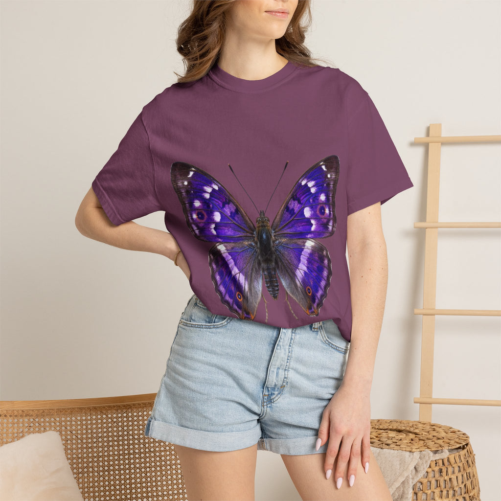 Purple Butterfly T-Shirt — Vibrant Vintage Moth Graphic Tee