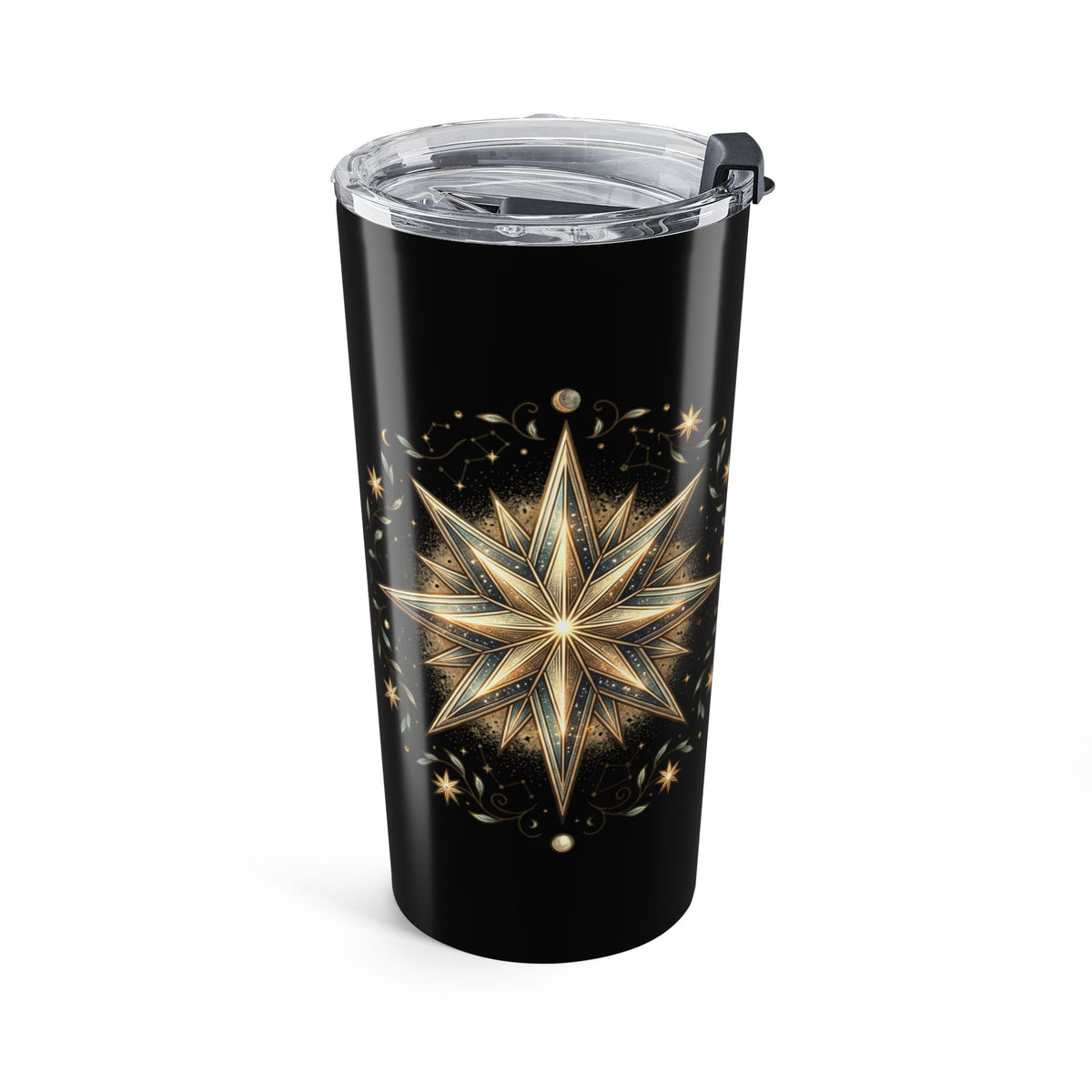 Star Print Black Insulated Tumbler 20oz