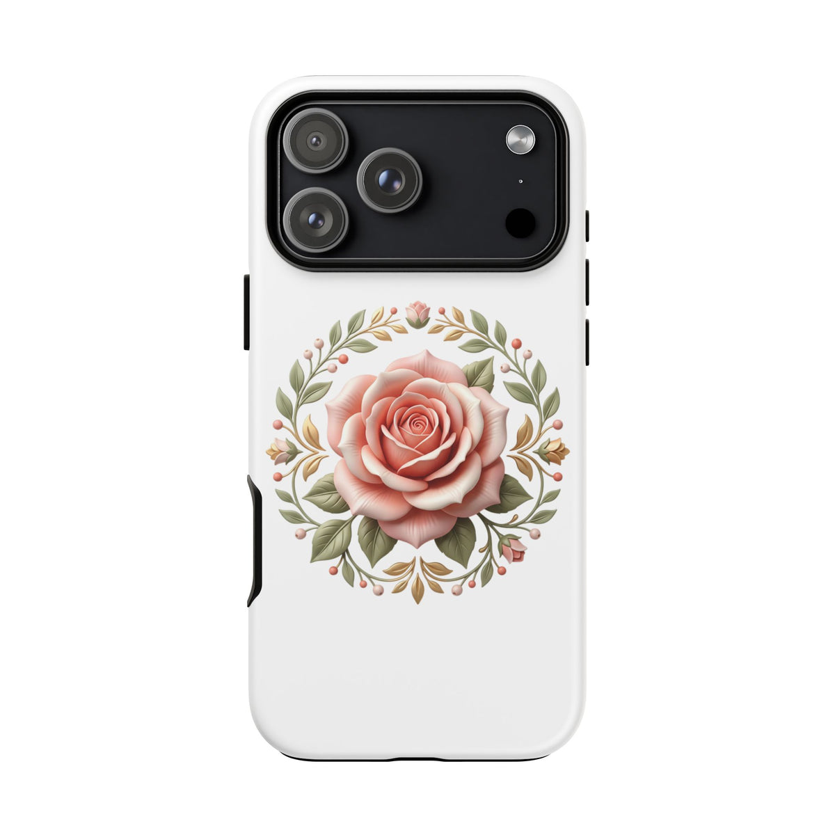 Floral Rose Wreath Tough Phone Case