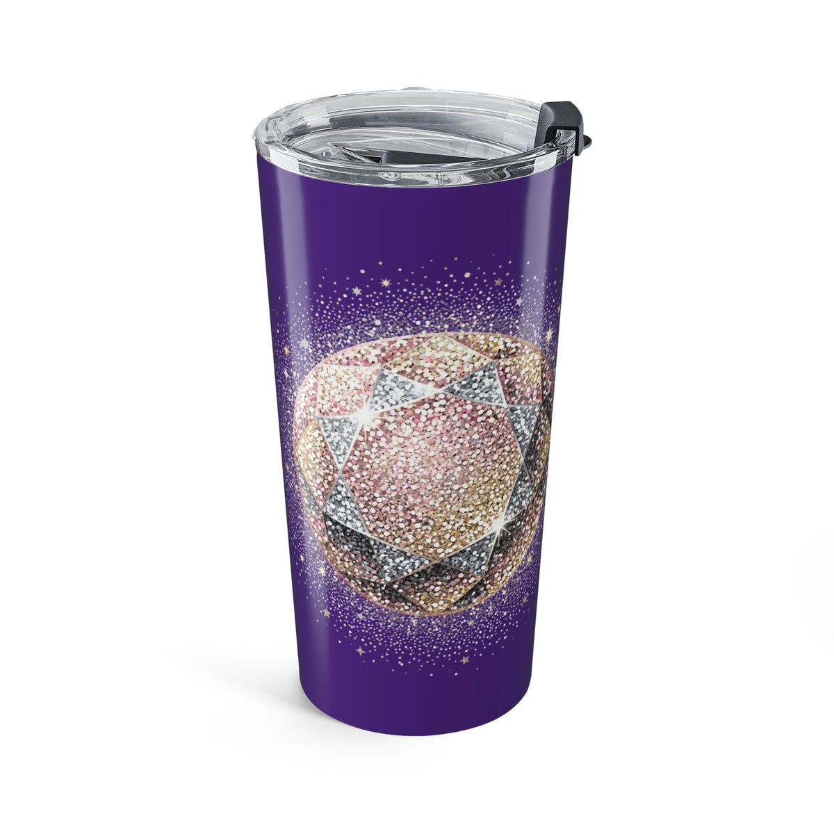 Glittery Dark Purple Tumbler 20oz