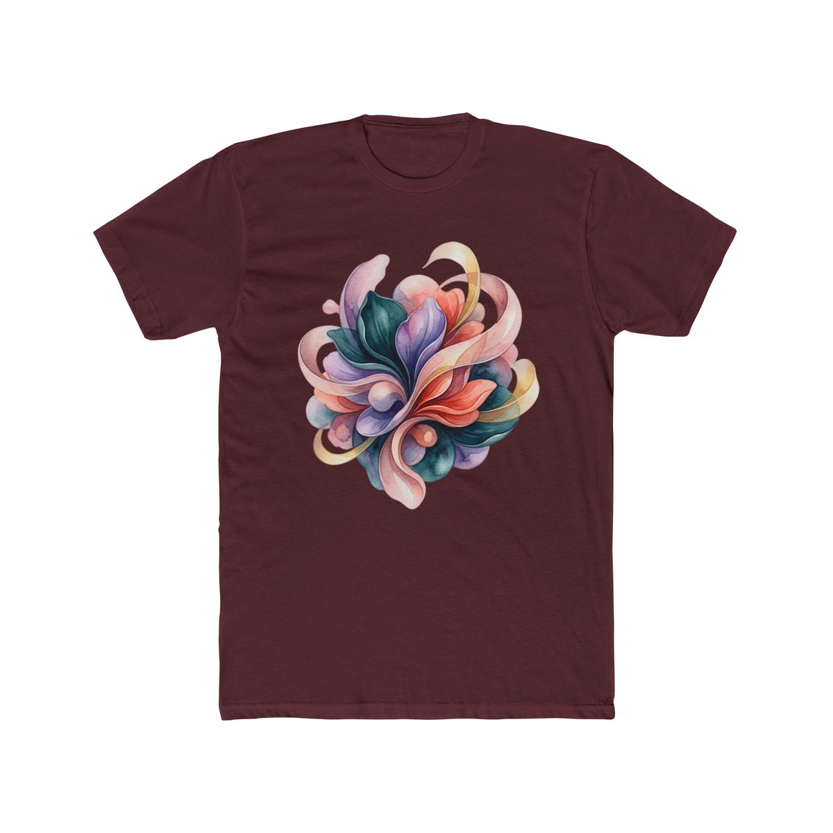 Abstract Floral Swirl T-Shirt — Colorful Psychedelic Art Tee